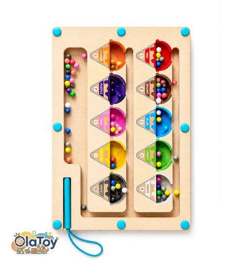 Montessori Magnetic Ice Cream Color &amp; Counting Maze