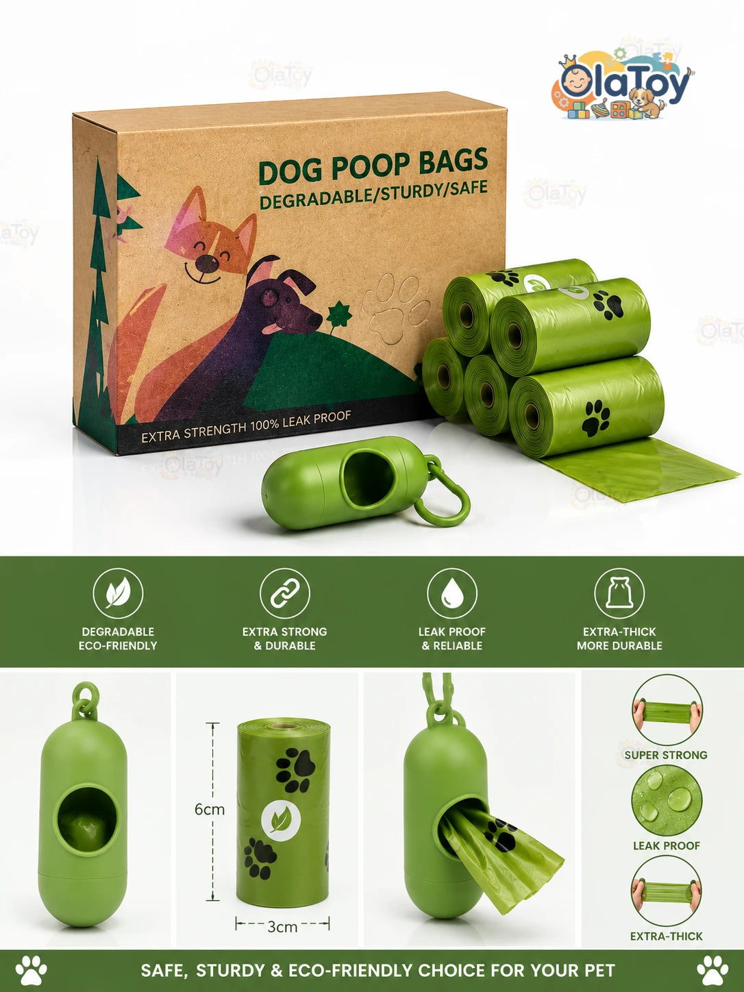 Premium Eco-Friendly Lavender-Scented Pet Waste Bags